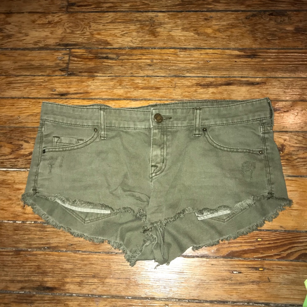Urban Outfitters green denim shorts